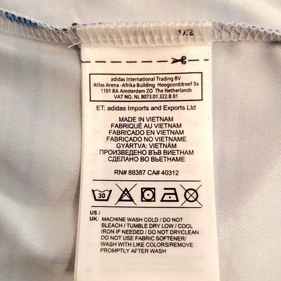 ADIDAS S CLIMA COOL BLUE OMBRE STRIPPED POLO - Picture 4 of 5